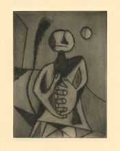 Hombre contemplando la luna