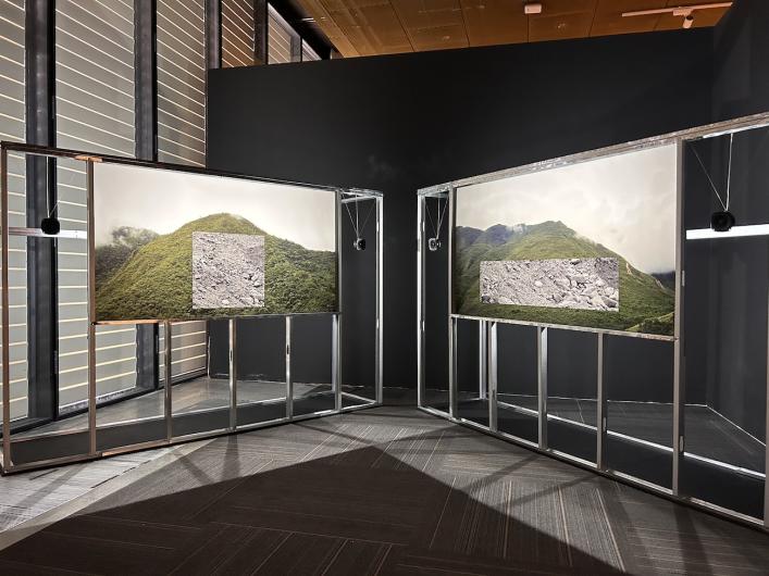 5. Carolina Bácares Jara (Bogotá, b. 1987), Zona de derrumbes, Sound and video installation, Artecamera section, curated by Ximena Gama, curator of the National Library of Colombia