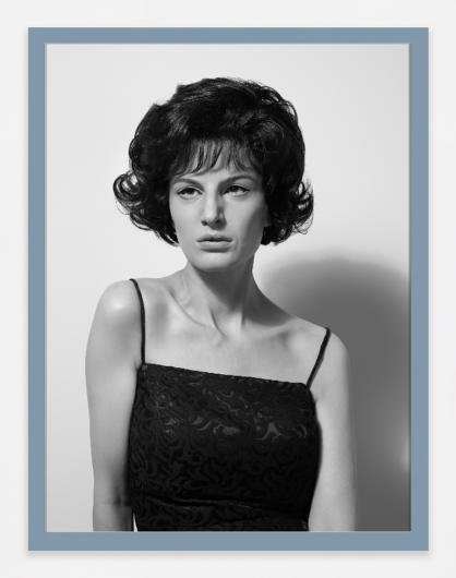 Gillian Wearing, Me as Monica Vitti in a wig, 2024. Framed bromide print, 60" x 45" (152.4 cm x 114.3 cm). © Gillian Wearing. Courtesy Regen Projects, Los Angeles